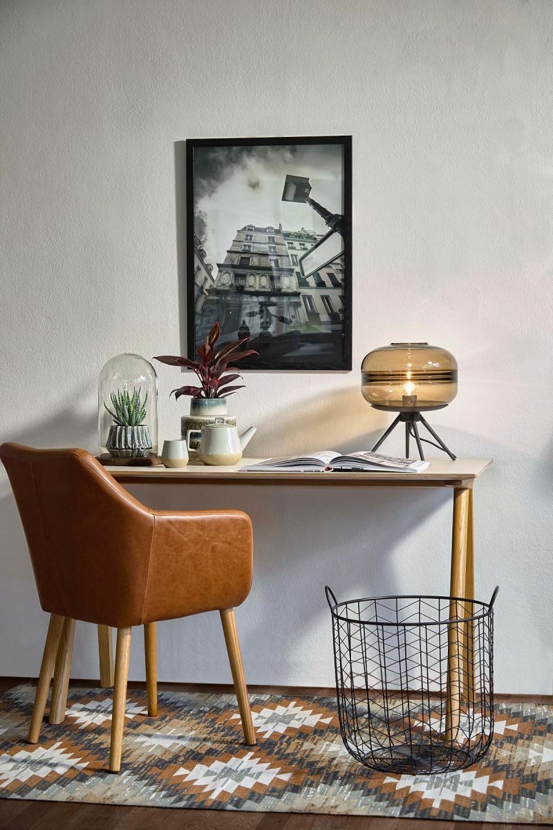 Villa Collection NORDIC Lampa Stołowa - Czarna z Szarym Kloszem
