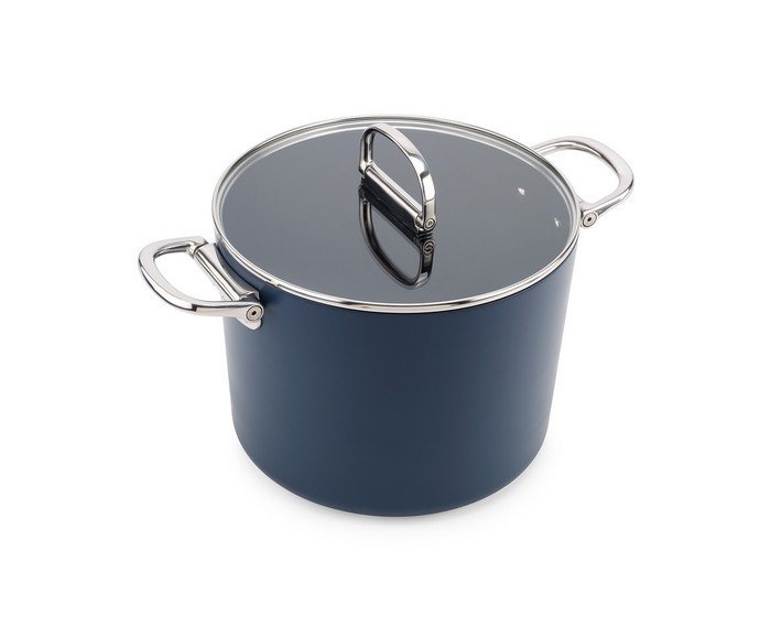 Joseph Joseph SPACE Garnek Wysoki ze Składanym Uchwytem i Pokrywką 25 cm / Granatowy