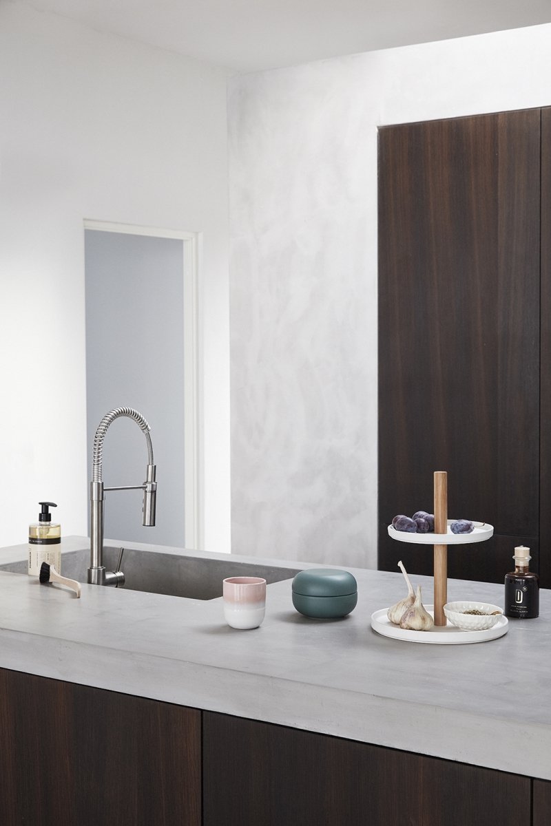 Hübsch NORDIC Patera Ceramiczna - Etażerka do Ciasta / Biała