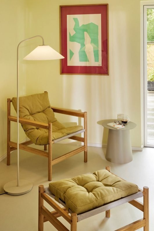 Hübsch PILLAR Okrągły Stolik Boczny 45 cm / Beżowy