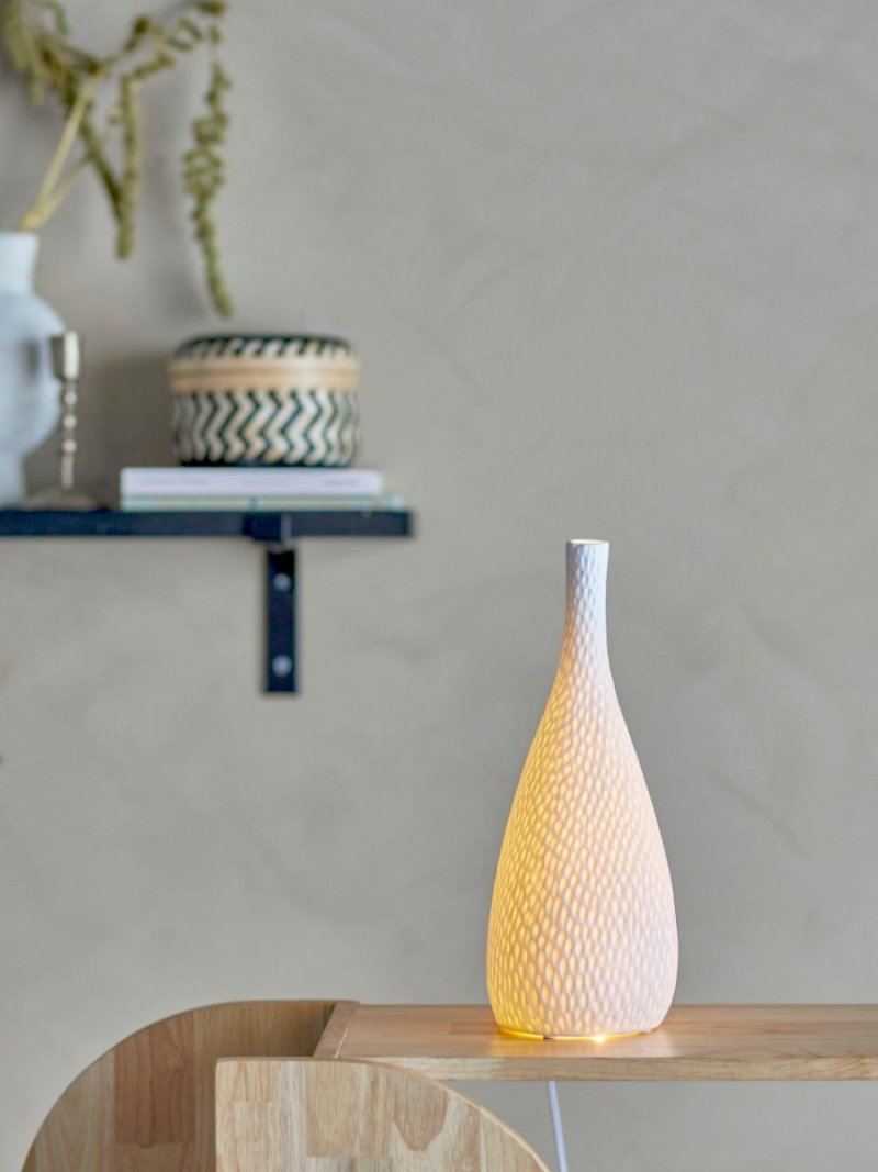 Bloomingville PELA Ceramiczna Lampa Stołowa / Biała