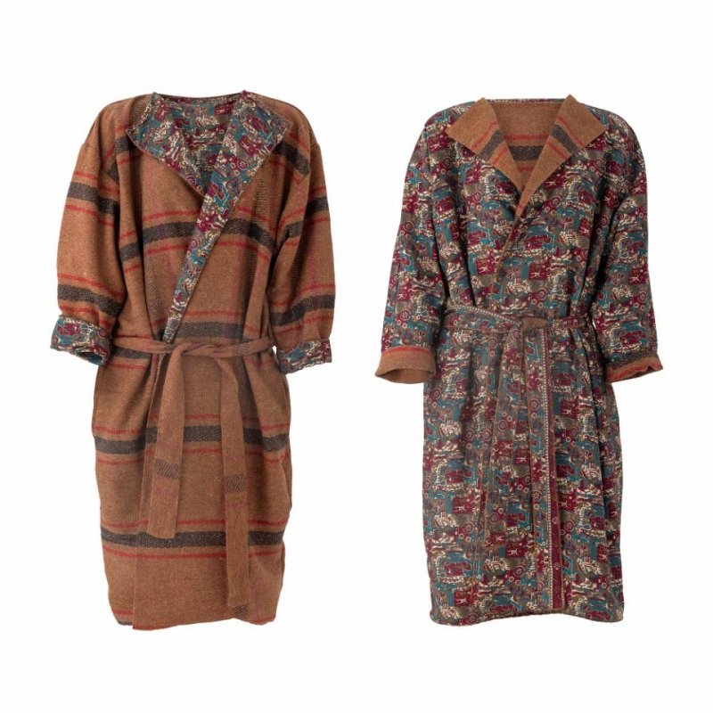 Bloomingville RIETI Kimono Dwustronne / Brązowe