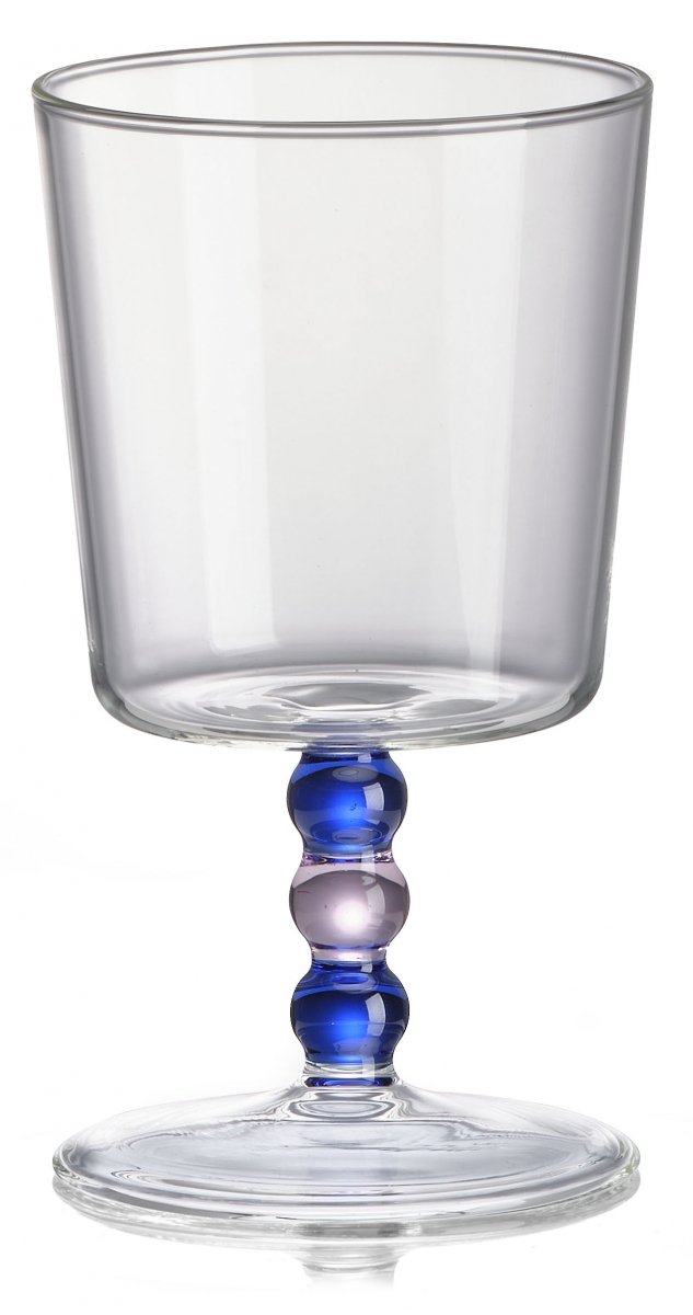 IVV Italy COLLIER Szklanki na Nóżce 300 ml Niskie 2 Szt. / Niebieskie