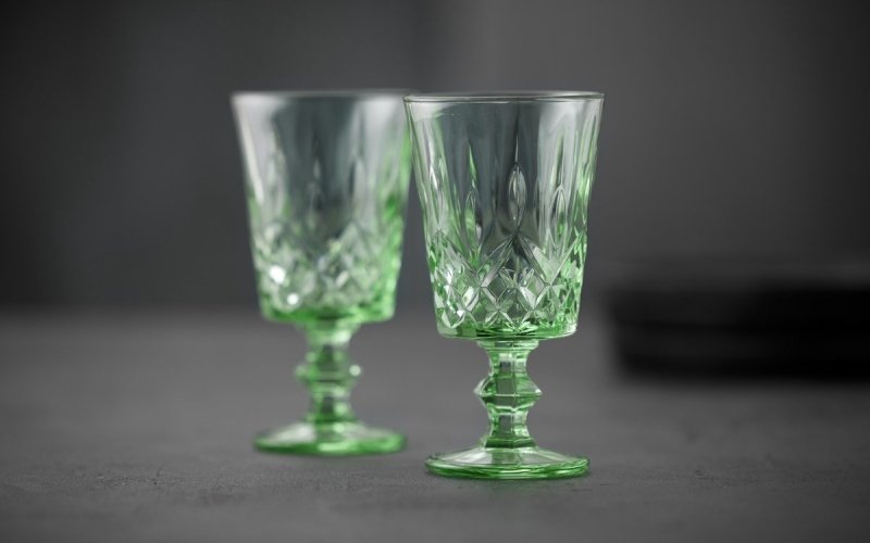 Lyngby Glass SORRENTO Kieliszki do Wina 290 ml 4 Szt. / Zielone