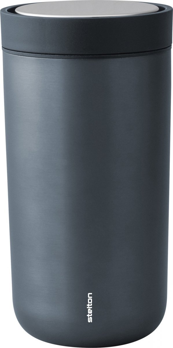Stelton TO GO CLICK Stalowy Kubek Termiczny 200 ml Niebieski Metaliczny