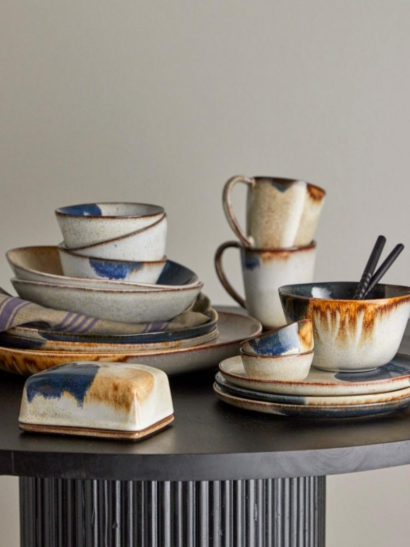 Bloomingville JULES Ceramiczna Maselniczka z Pokrywką / Kolorowa