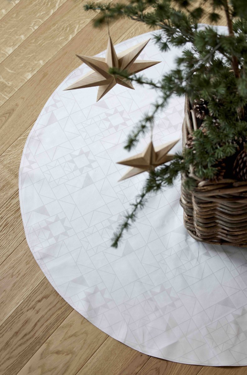 Sodahl CHRISTMAS STAR Świąteczna Podkładka - Mata pod Choinkę 120 cm Biała