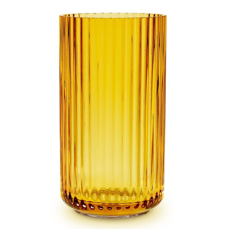 Lyngby Porcelain LYNGBY Szklany Wazon do Kwiatów 38 cm / Żółty Amber