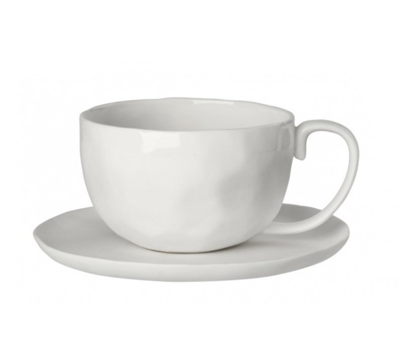 Rader HOME Porcelanowa Filiżanka ze Spodkiem - Złoty Domek