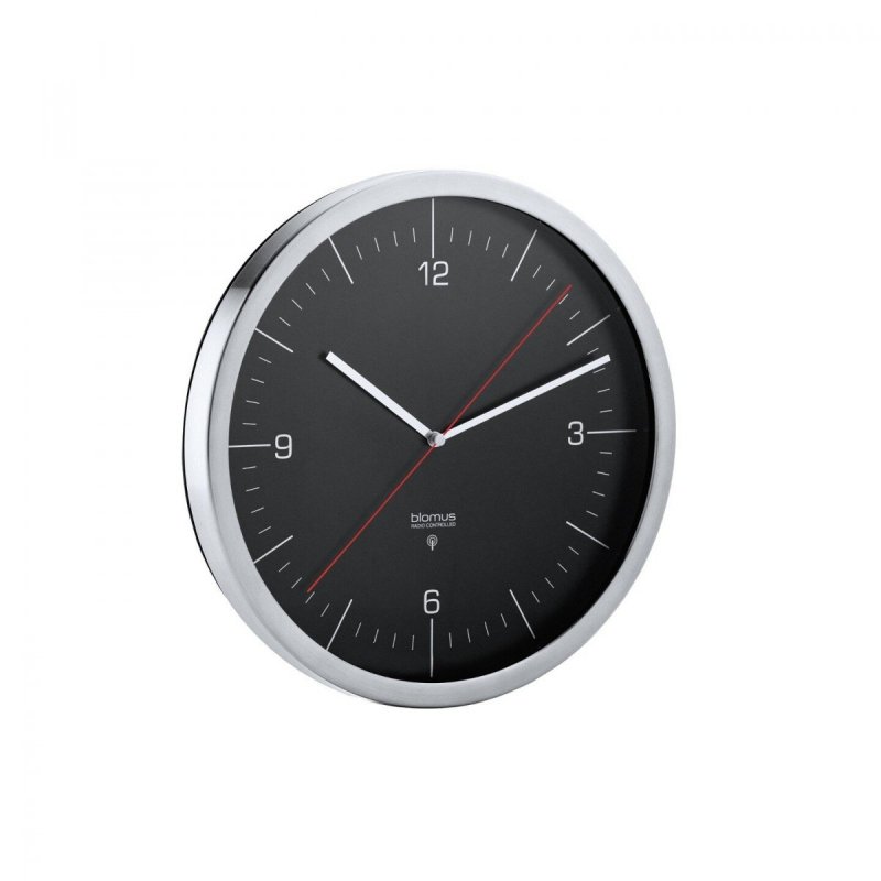 Blomus CRONO Zegar Sterowany Radiowo 24 cm Czarny