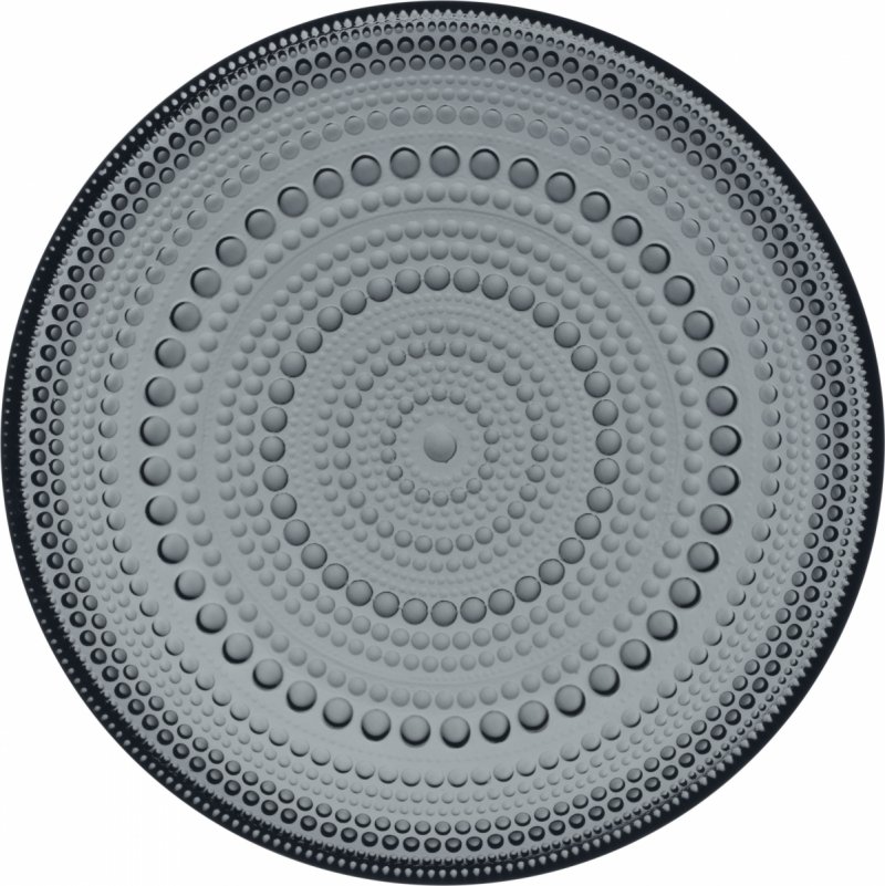Iittala KASTEHELMI Talerz Szklany 17 cm / Ciemnoszary