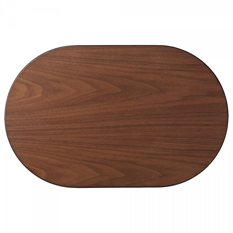 Aytm PAUSILLUS Stolik Kawowy 55 cm Czarny - Blat Drewno Orzech