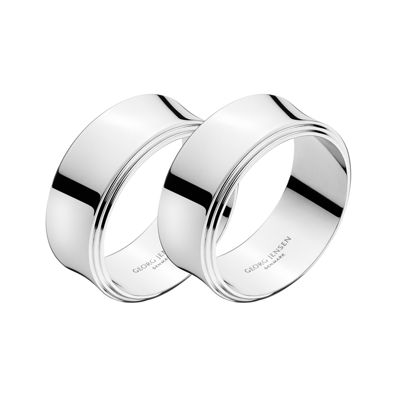 Georg Jensen PYRAMID Obrączki do Serwetek 2 Szt. Srebrne