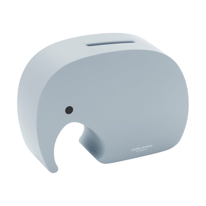 Georg Jensen MONEYPHANT Stalowa Skarbonka Słonik / Błękitna