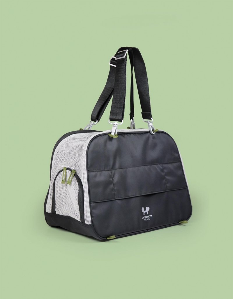 United Pets Milano ECO Torba - Transporter dla Psa / Czarno - Zielony