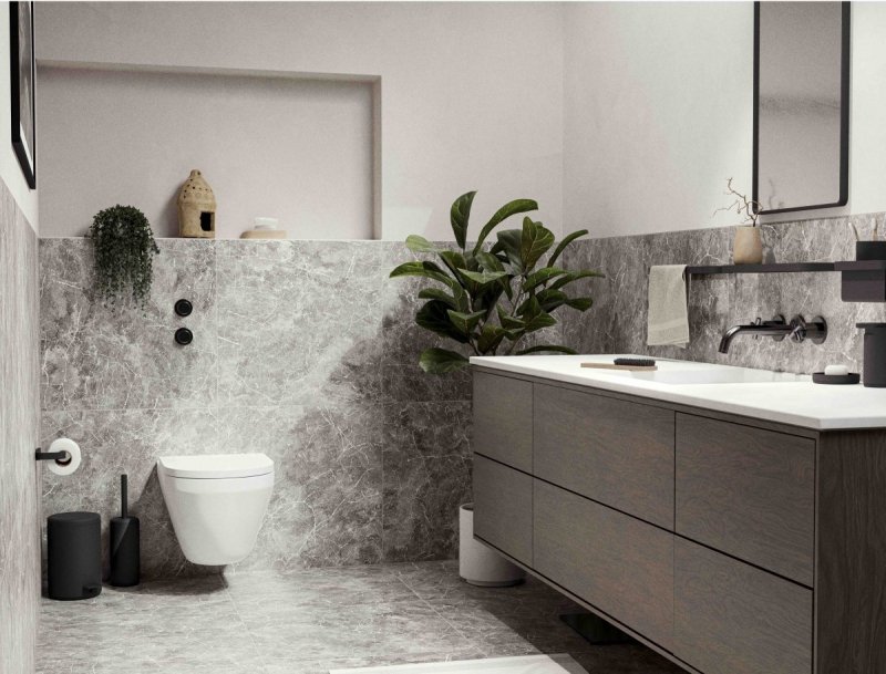 ZONE Denmark RIM Ścienna Szczotka Toaletowa do WC Czarna