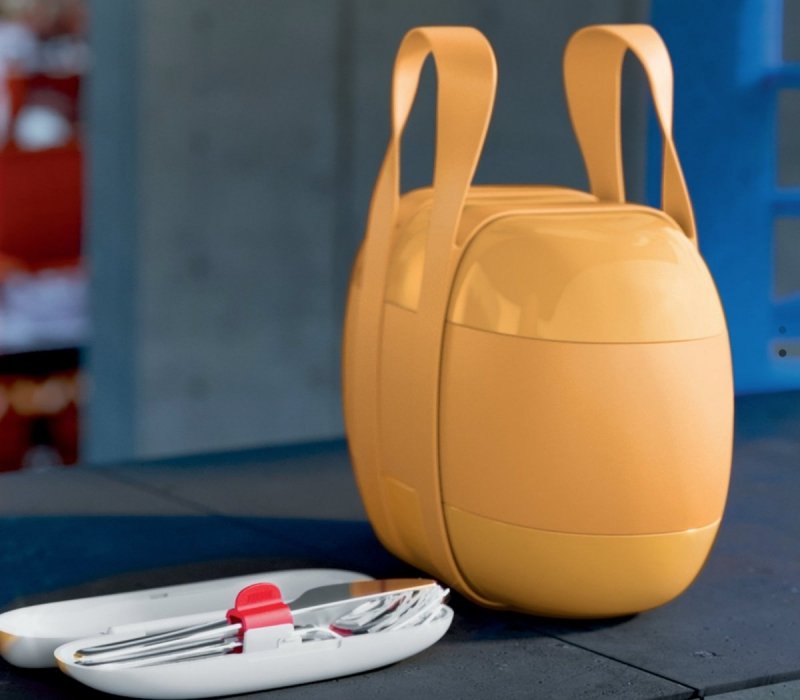 Alessi FOOD A PORTER Lunchbox - Pojemnik na Lunch - Żółty