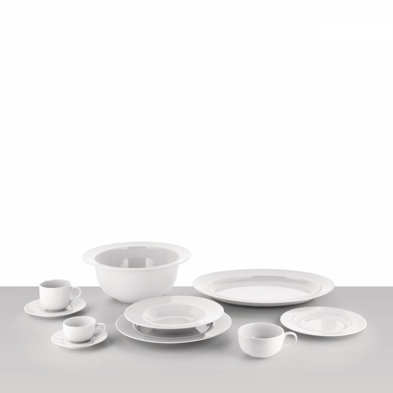 Alessi LA BELLA TAVOLA Talerz do Zupy 23 cm 4 Szt. / Biały
