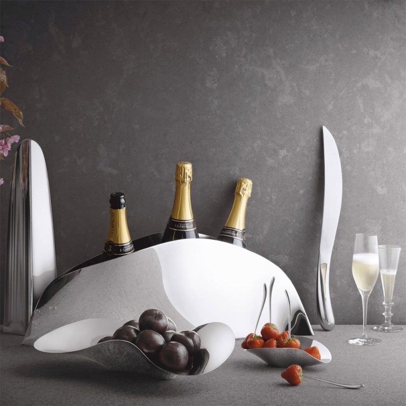 Georg Jensen INDULGENCE Stalowy Duży Kubełek - Cooler do Wina, Szampana