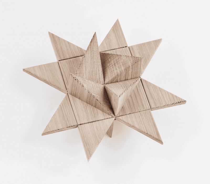 boyhood CHRISTMAS Dekoracja Świąteczna - Drewniana Gwiazda Fröbelstar 20 cm Dąb Naturalny