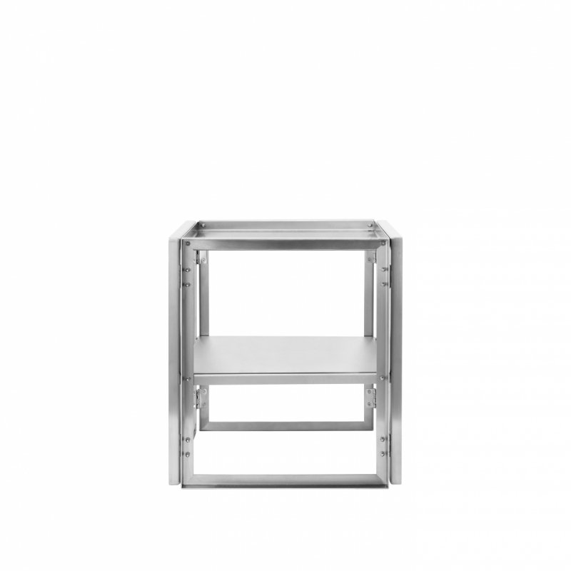Kristina dam studio FOLDABLE Stalowy Stolik Pomocniczy - Boczny / Srebrny