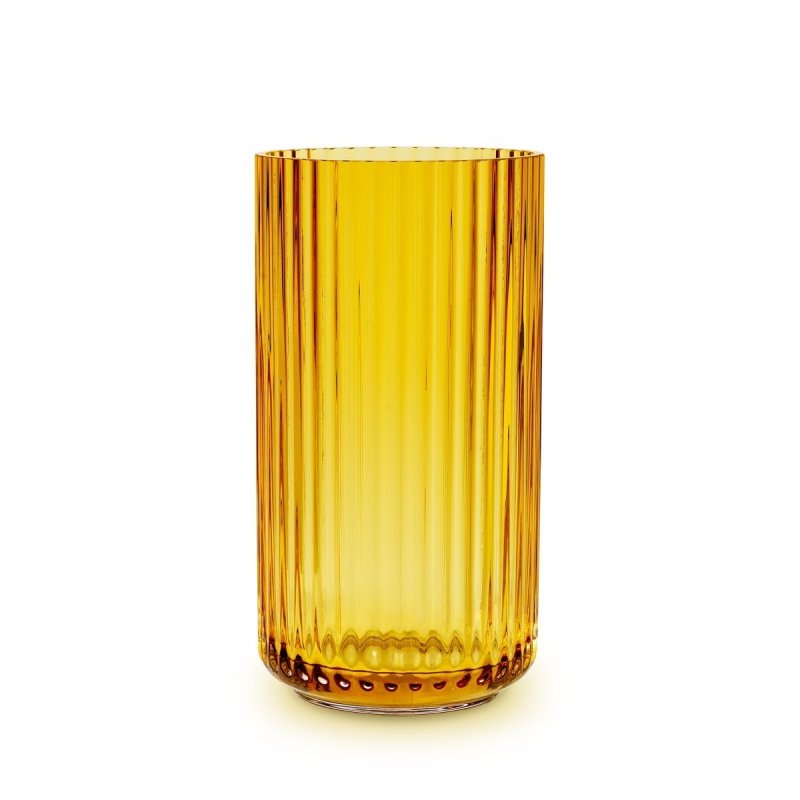 Lyngby Porcelain LYNGBY Wazon Szklany 20 cm Amber / Bursztynowy