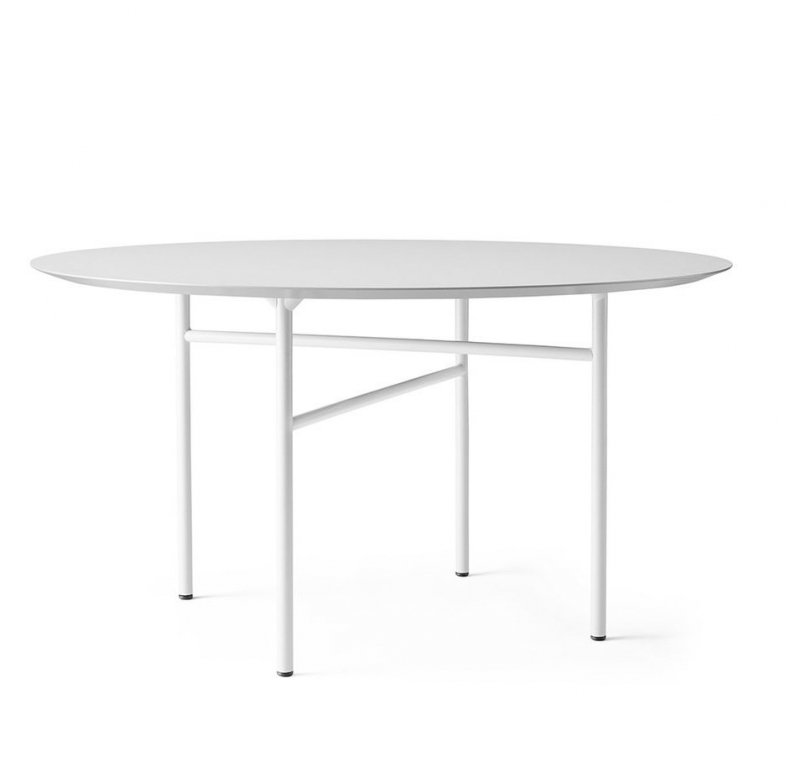 Menu SNAREGADE Stół Okrągły 138 cm Jasnoszary / Blat Linoleum
