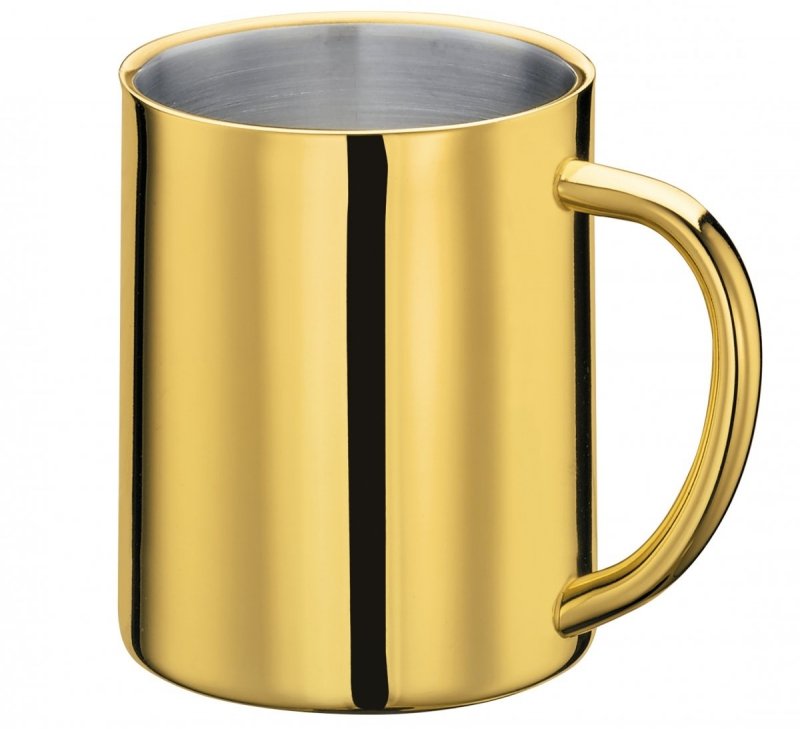 Cilio STEEL ORO Stalowy Kubek z Podwójnymi Ściankami 260 ml / Złoty