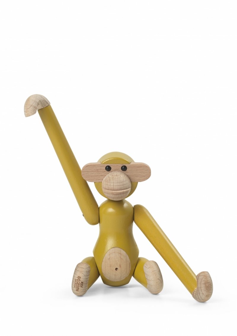 Kay Bojesen MONKEY Małpka Drewniana Mini - Żółta / Edycja Limitowana