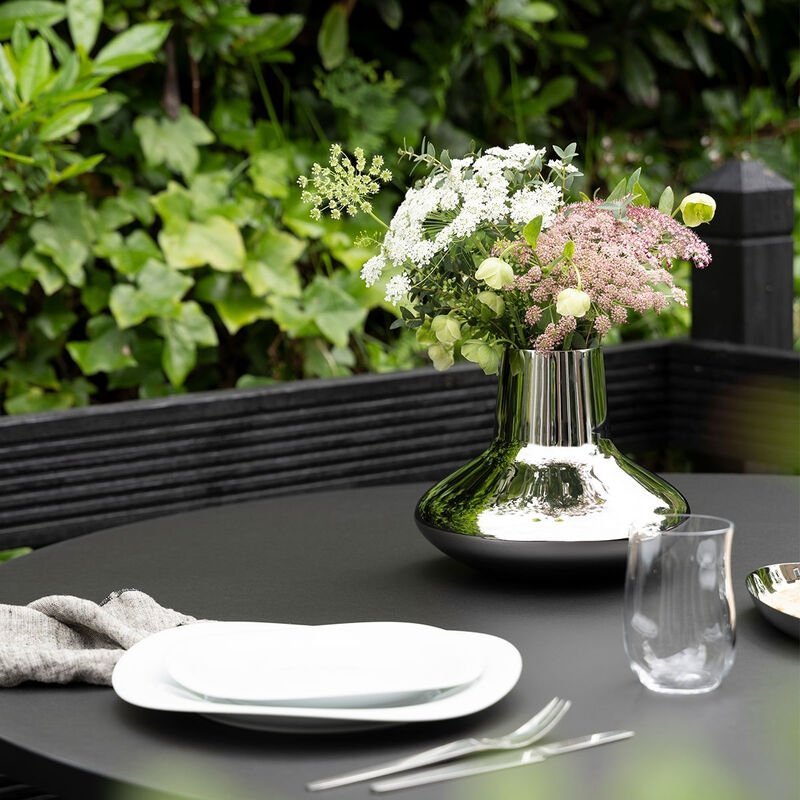 Georg Jensen HENNING KOPPEL Stalowy Wazon do Kwiatów 22 cm