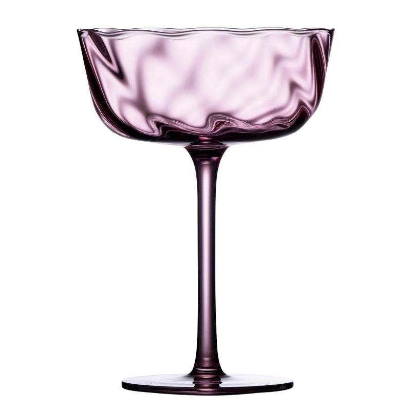 Lyngby Glass VIENNA Kieliszki do Szampana / Koktajlowe 350 ml 4 Szt. / Różowe