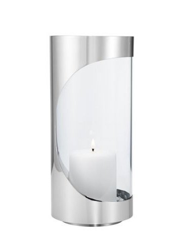 Georg Jensen CHROME CONTOURS Lampion 28 cm / Srebrny Stalowy