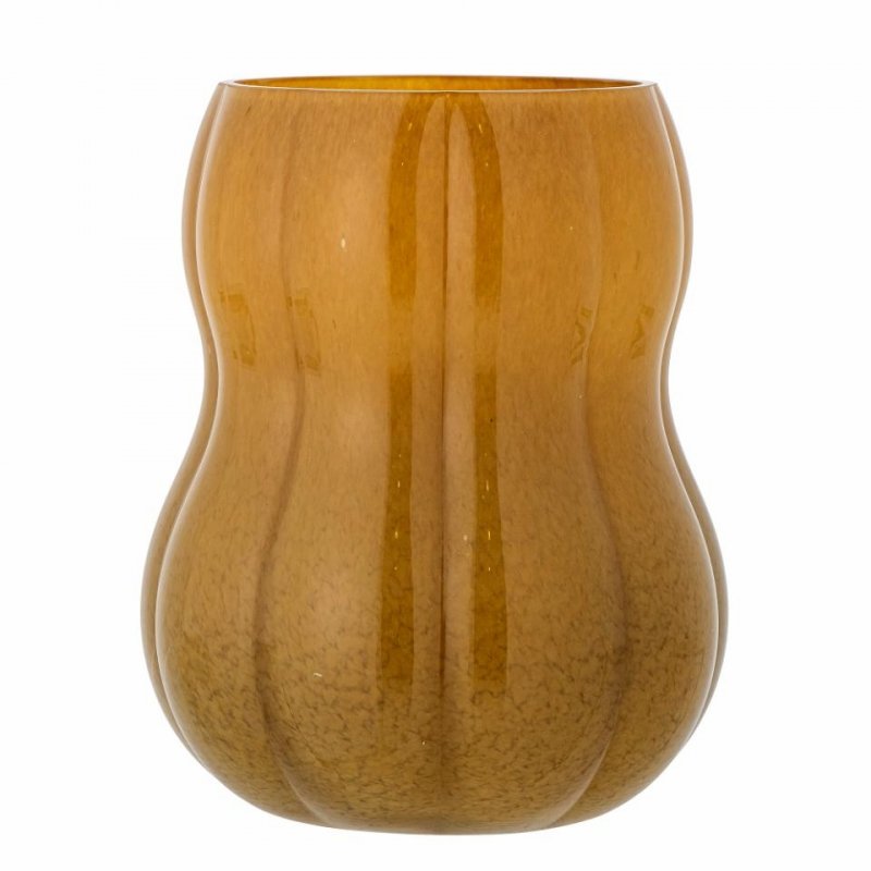 Bloomingville PUMPKIN Szklany Wazon do Kwiatów Dynia / Brązowy