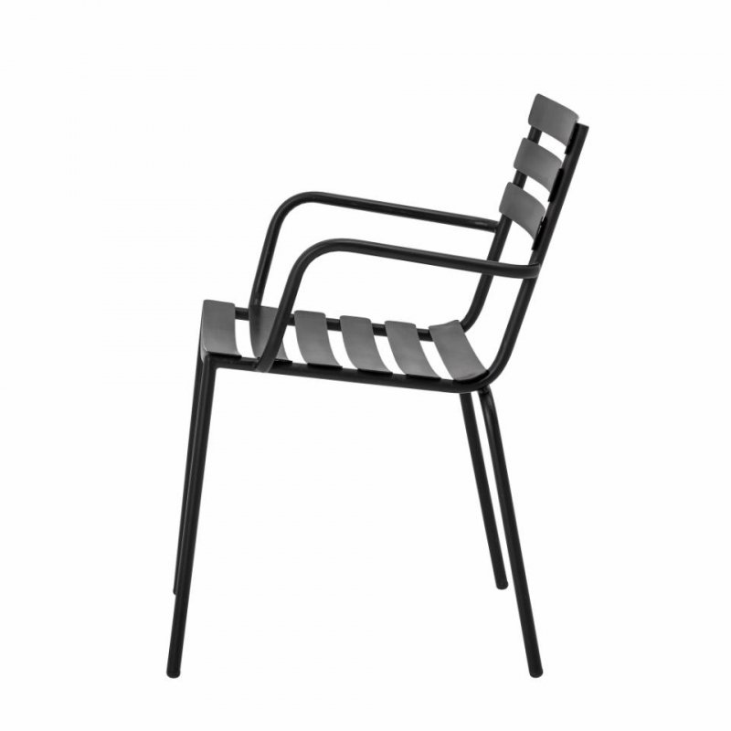 Bloomingville MONSI Metalowe Krzesło Ogrodowe / Czarne