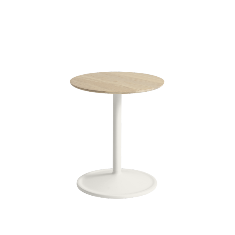 Muuto SOFT SIDE Stolik Okrągły 48 cm Biały / Blat 41 cm Dąb Naturalny