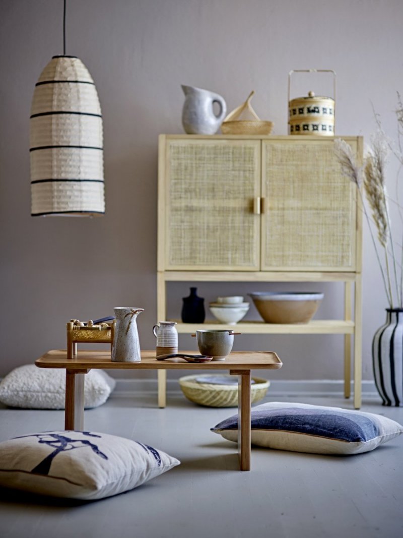 Bloomingville SANNA Drewniana Komoda z Rattanowym Frontem