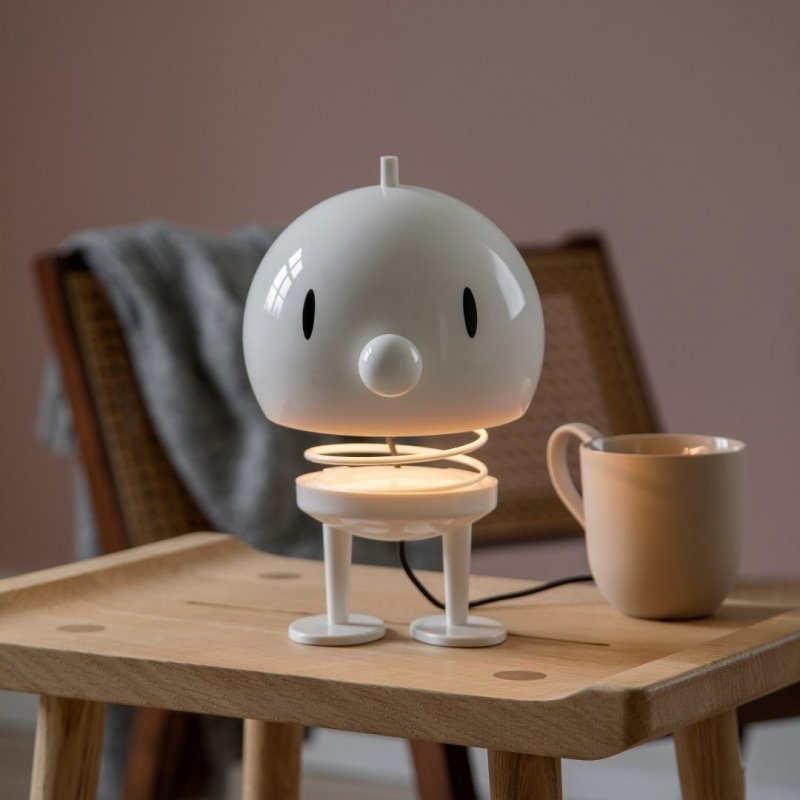 Hoptimist BUMBLE Lampa Stołowa - Figurka Optymisty XL Biała