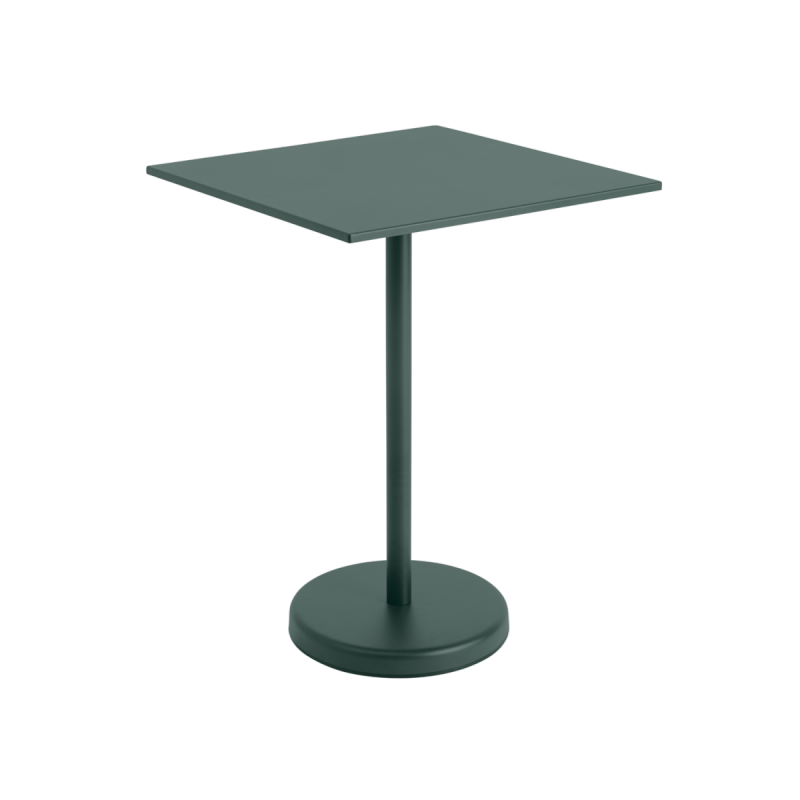 Muuto LINEAR Kwadrat Ogrodowy Stolik Kawowy 70 cm / Wys. 95 cm / Ciemnozielony