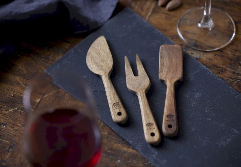 Holm WOODEN Zestaw do Serwowania Serów / Drewno Akacji