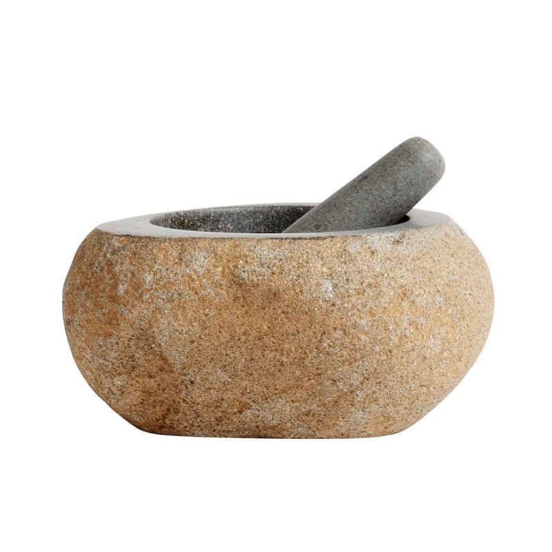 Muubs VALLEY Kamienny Moździerz z Tłuczkiem 18 cm / Szary