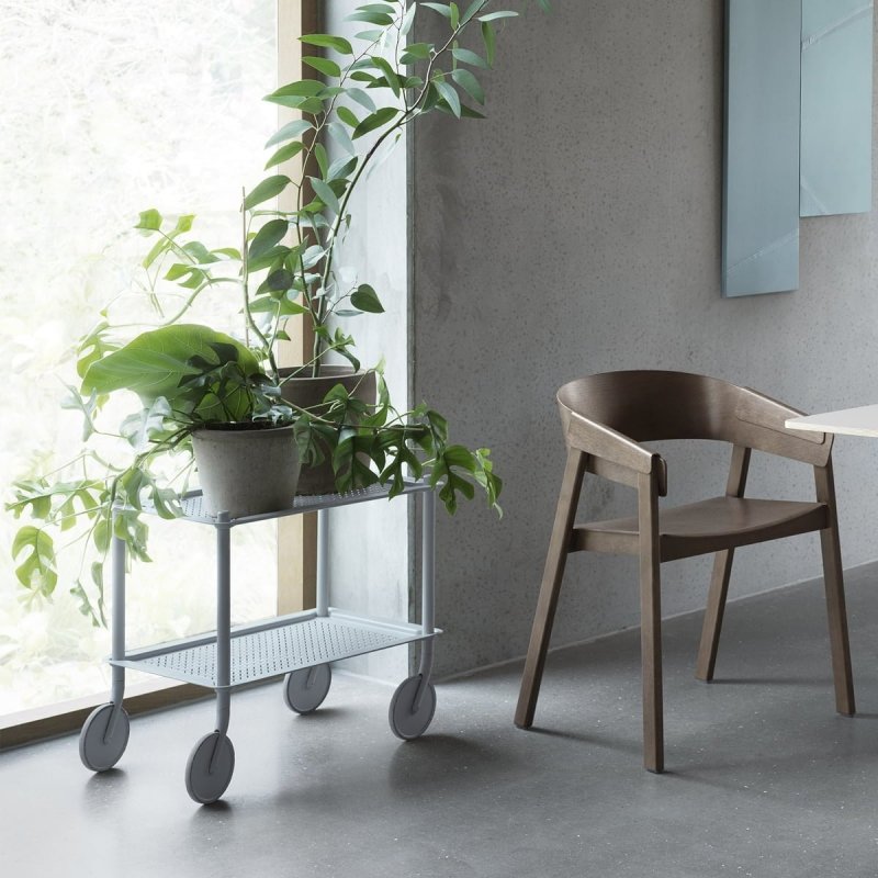 Muuto FLOW Wózek na Kółkach 3 Półki - Niebieskoszary