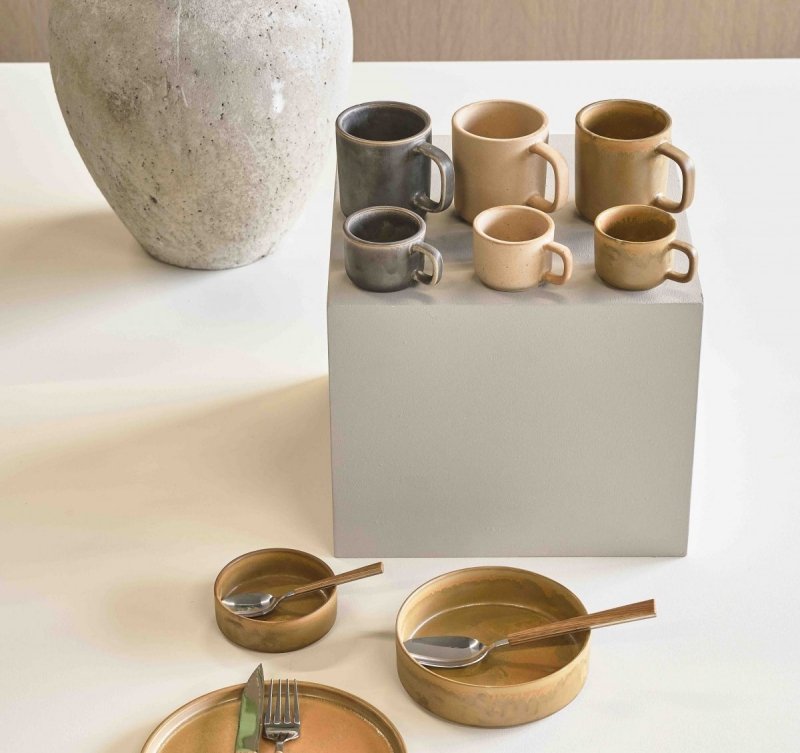 Villa Collection FJORD Filiżanka do Kawy Espresso 100 ml 2 Szt. Czarna Metaliczna
