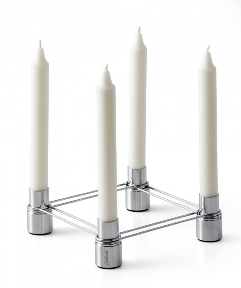 Scandinavia Design LINK Świecznik / Wazon 2w1 Srebrny