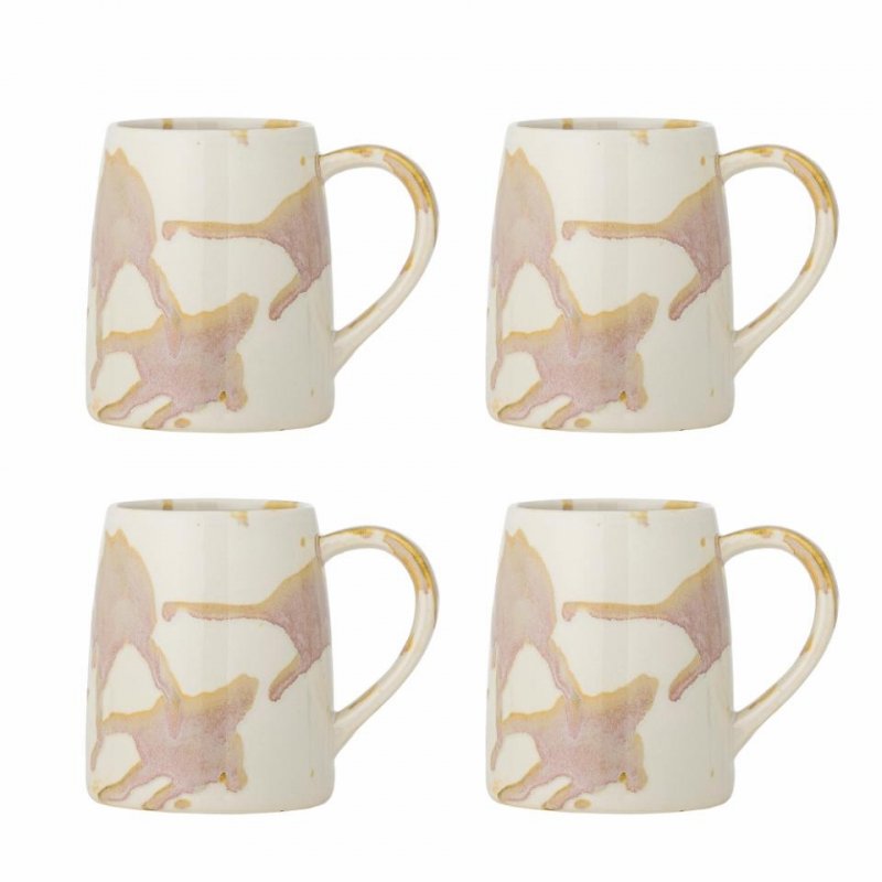 Bloomingville WINNIE Kubek 370 ml - Zestaw 4 Kubków / Różowy