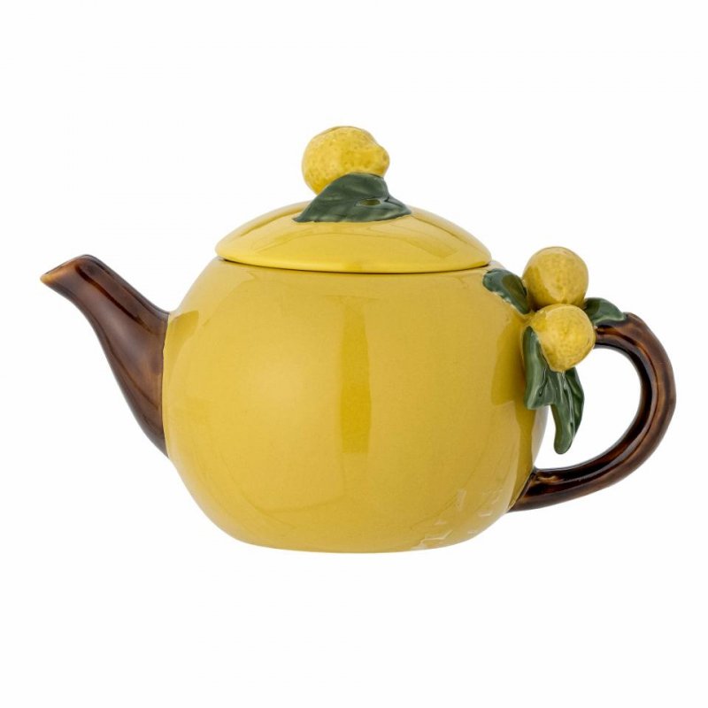 Bloomingville LIMONE Ceramiczny Dzbanek do Herbaty z Motwyem Cytryn / Żółty