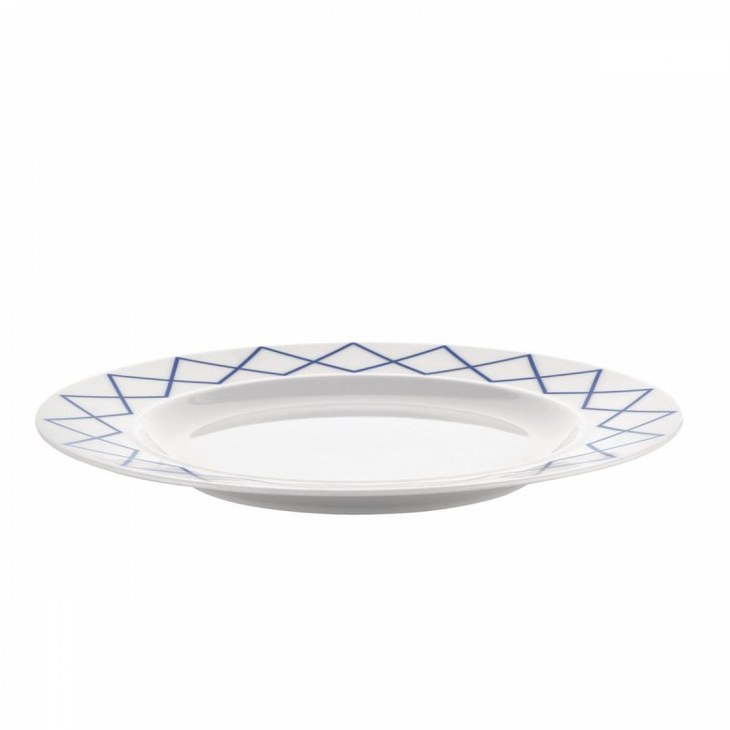 Alessi LA BELLA TAVOLA Talerz Obiadowy 27 cm 4 Szt. / Biały Zdobiony