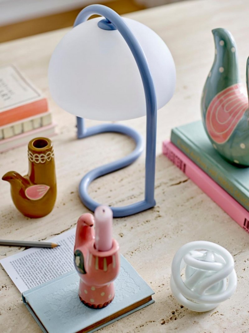 Bloomingville TRUDY Świecznik Ceramiczny Ptaszek / Brązowy