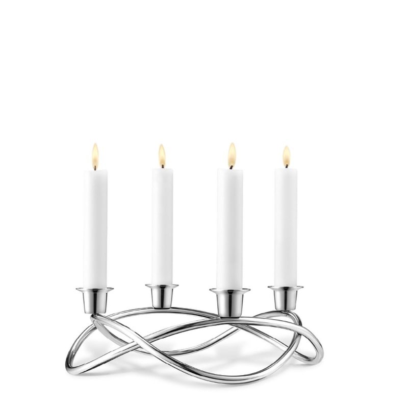 Georg Jensen SEASON Świecznik Czteroramienny ze Stali Polerowanej