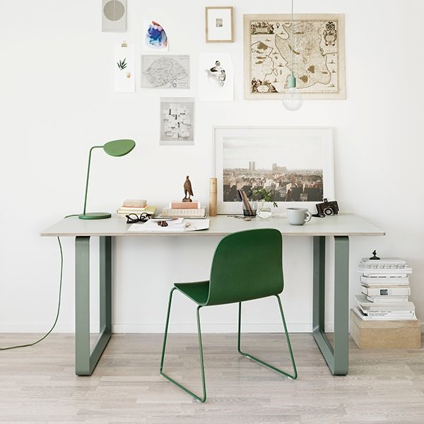 Muuto VISU SLED BASE Krzesło Drewniane na Stalowej Ramie - Szare 2 Szt.