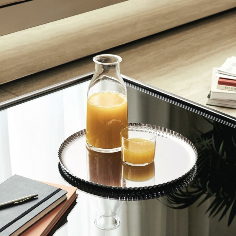 Alessi PLEATS Okrągła Stalowa Taca do Serwowania 31 cm / Srebrna